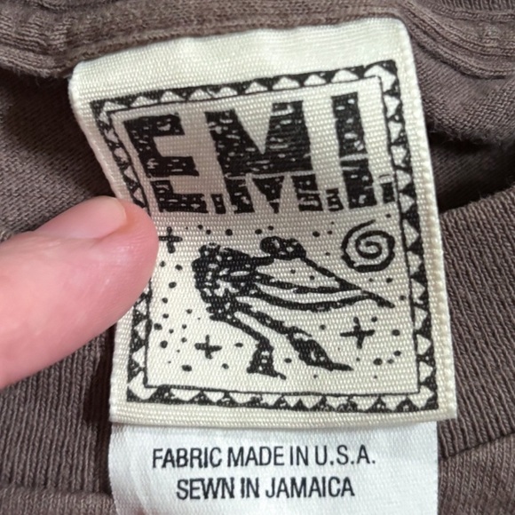 Vintage EMI Elk Dance Vail Tee T Shirt Size Large Light Brown Southwestern Boho - Picture 2 of 5